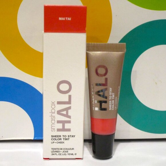 NIB SMASHBOX Halo Sheer To Stay Cream Cheek + Lip Tint Color MaiTai - Picture 1 of 9